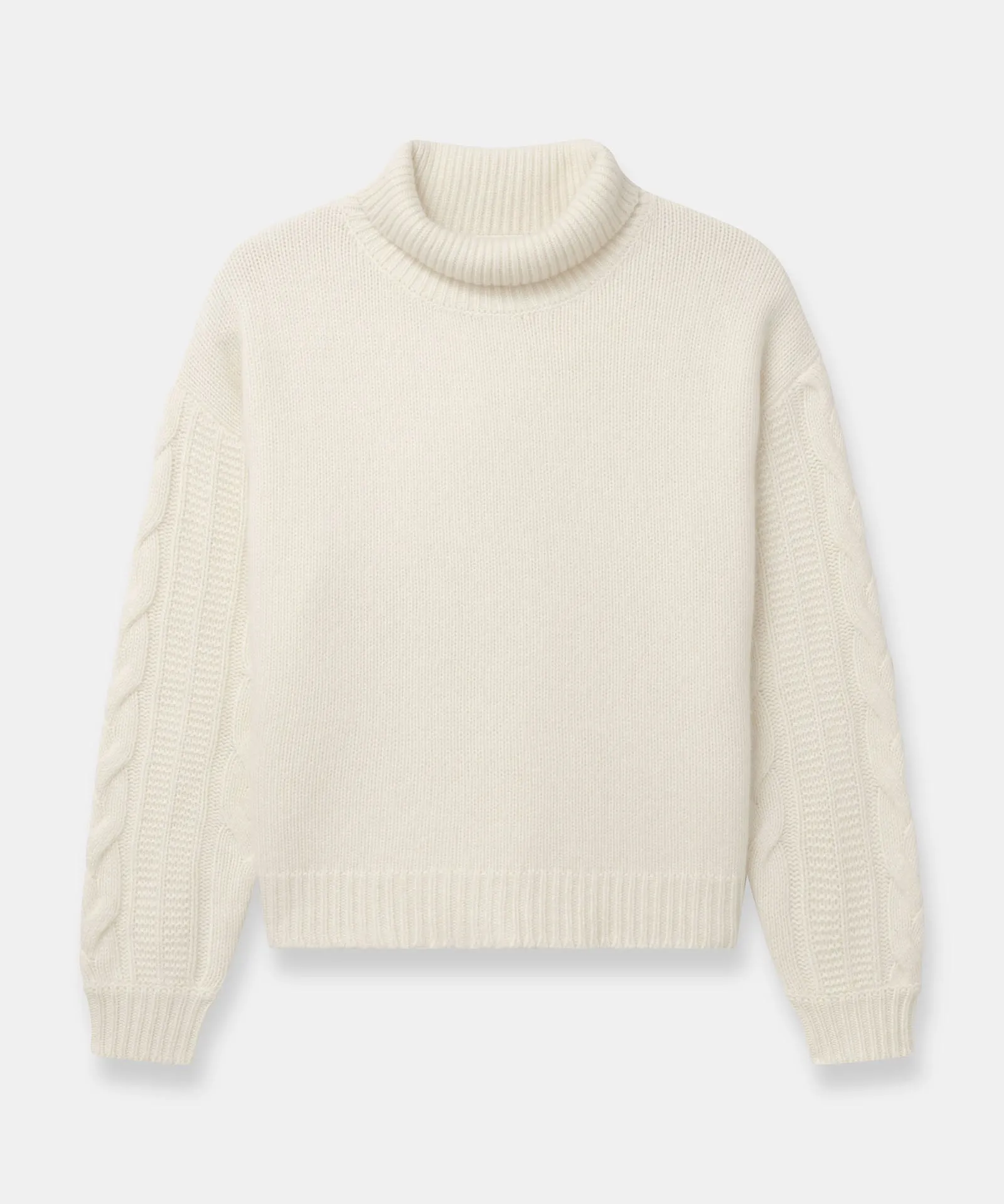 Cashmino Cable Turtleneck