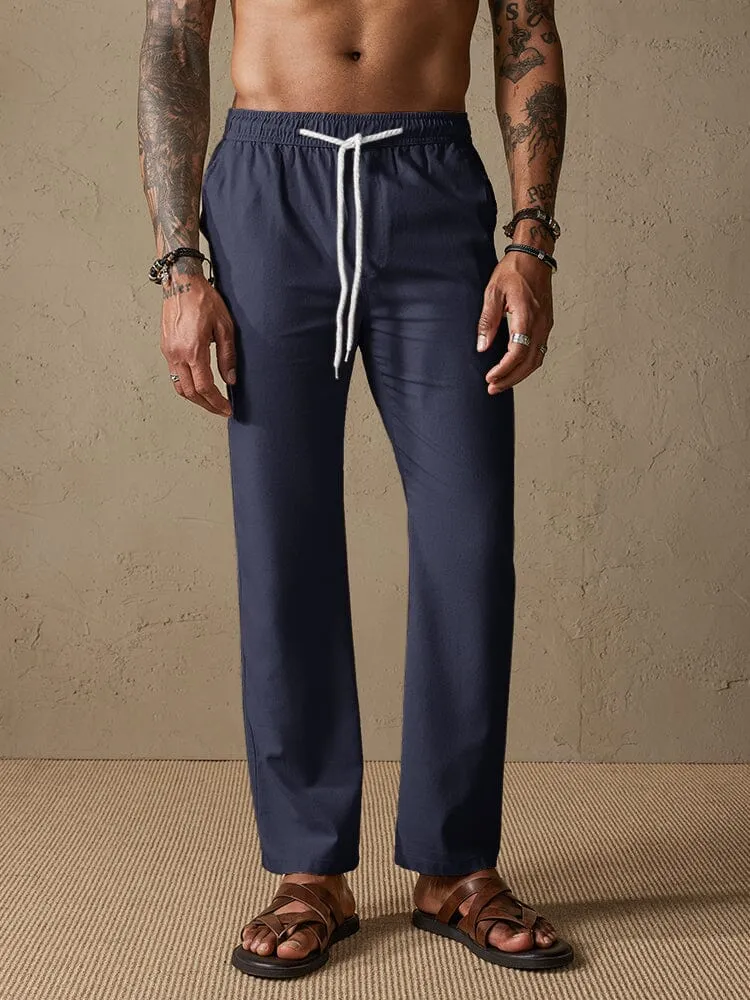 Casual Cotton Linen Cozy Drawstring Pants