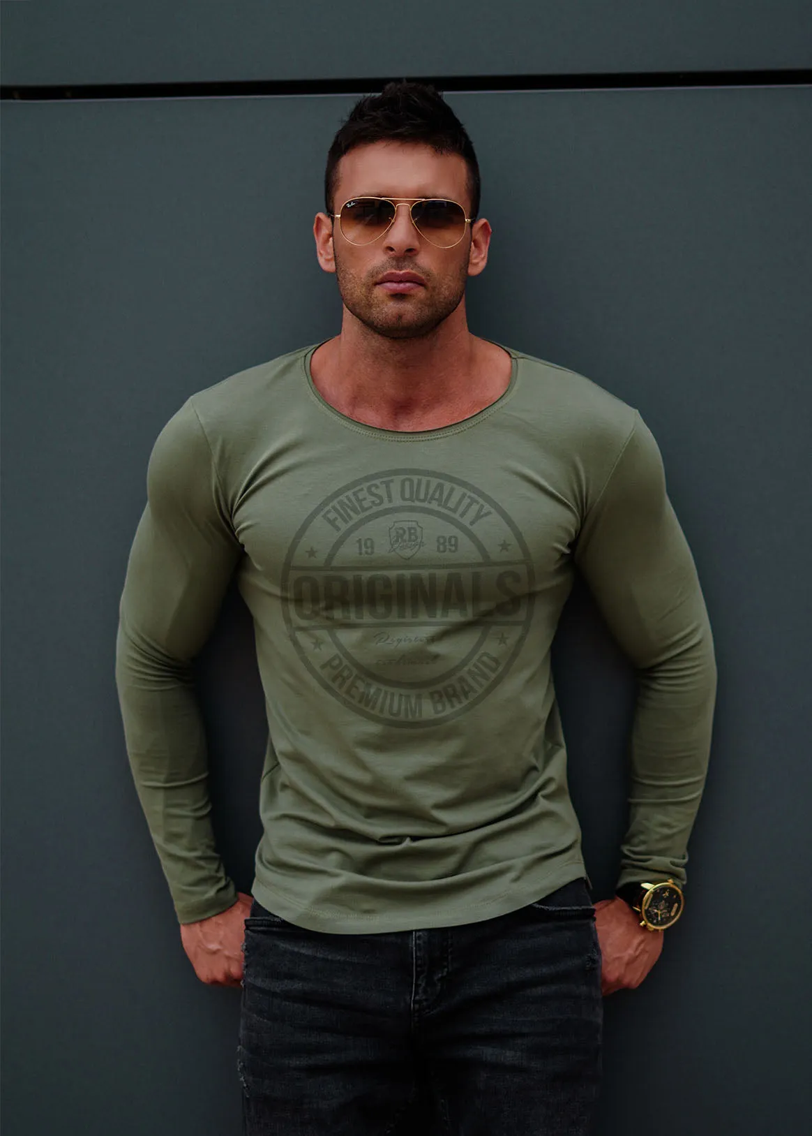 Casual Mens Long Sleeve T-shirt "Originals" MD911