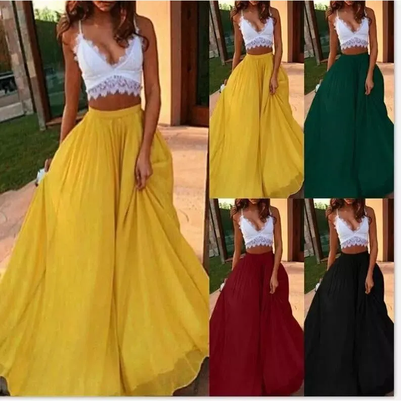 Chiffon Long Maxi Skirts