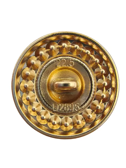 Classy Diamond Gold Metal Shank Button (Pack of 8 Buttons)