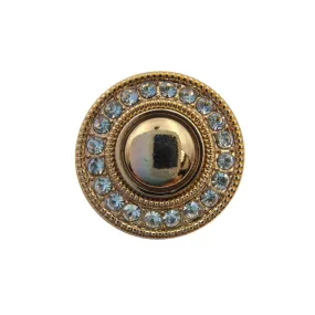 Classy Diamond Gold Metal Shank Button (Pack of 8 Buttons)