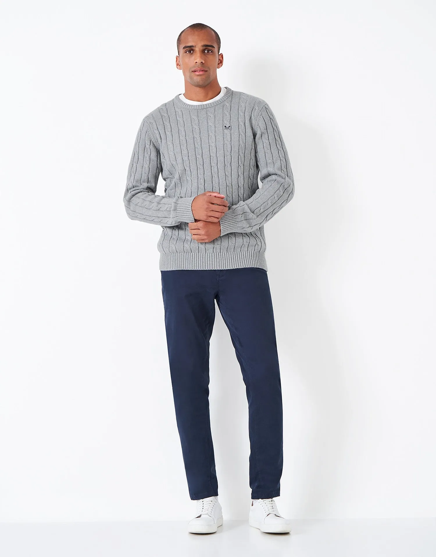 Crew Clothing Mens Cable Crew Jumper