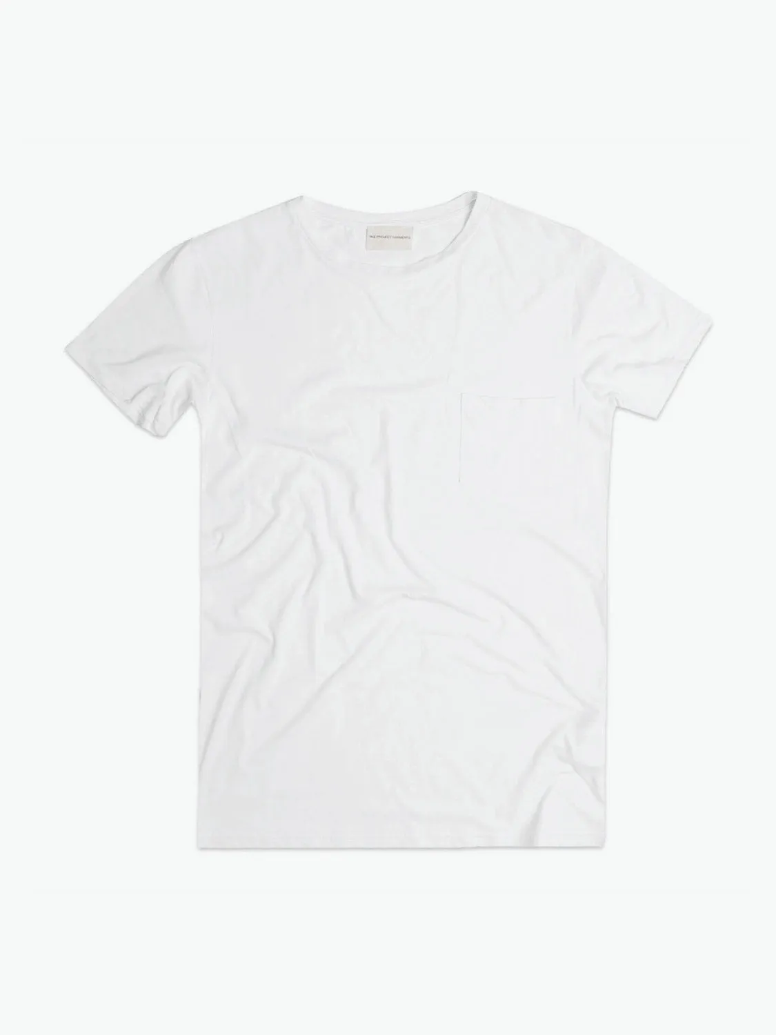 Crew Neck Modal-Blend Pocket T-shirt White