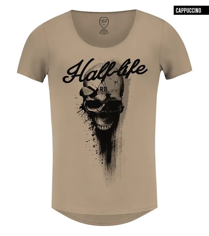 Designer Skull Men's T-shirt "Half-Life" / Color Option / MD811