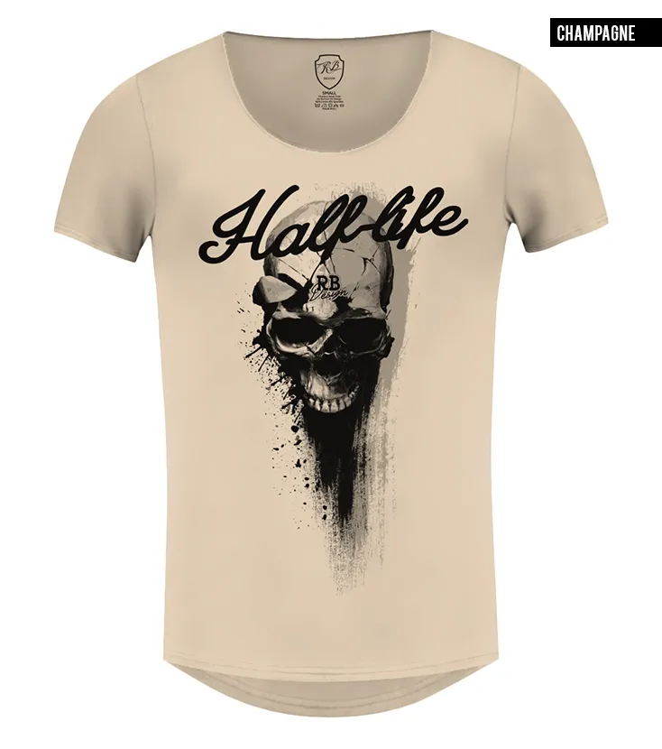 Designer Skull Men's T-shirt "Half-Life" / Color Option / MD811