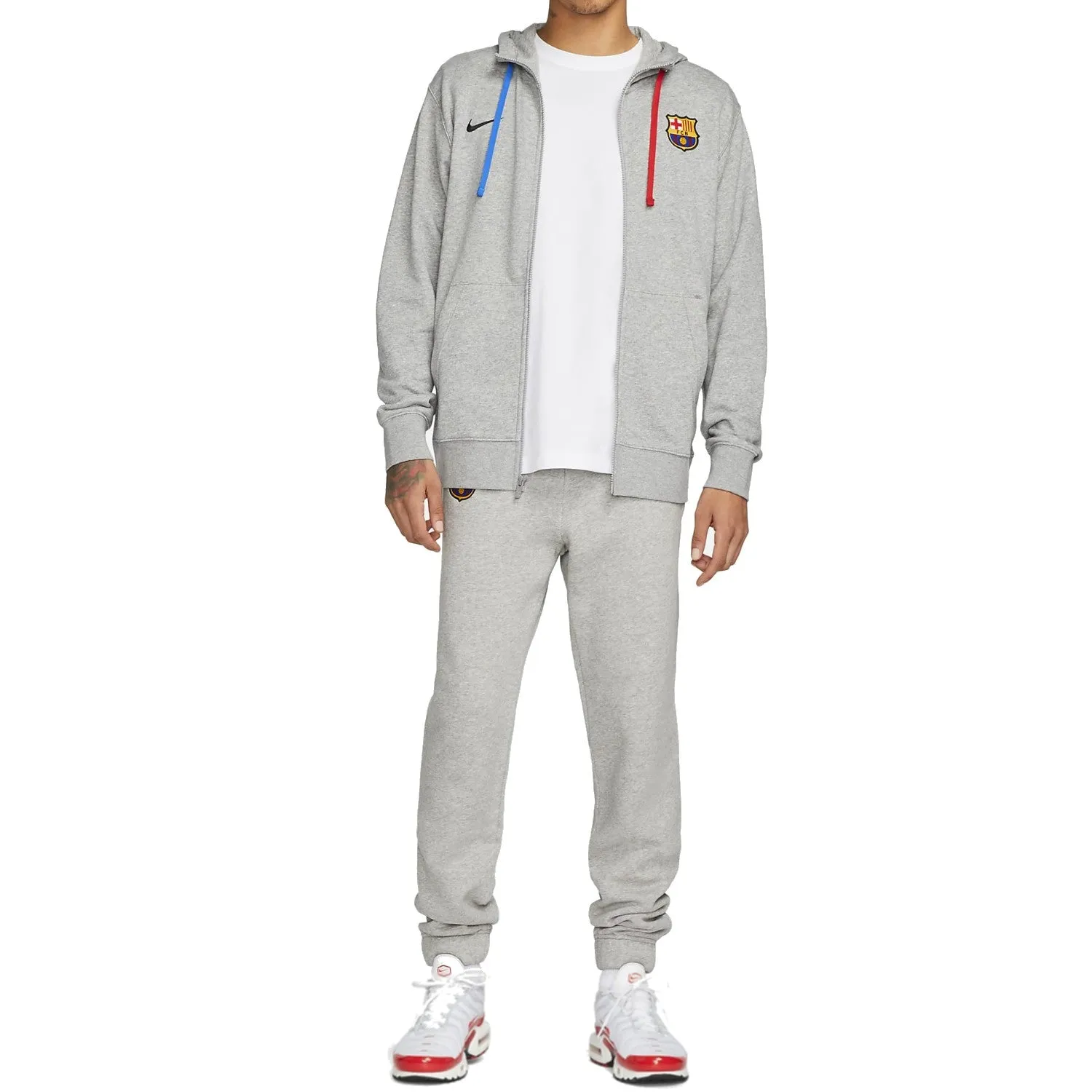 FC Barcelona light grey Casual fleece tracksuit 2022/23 - Nike