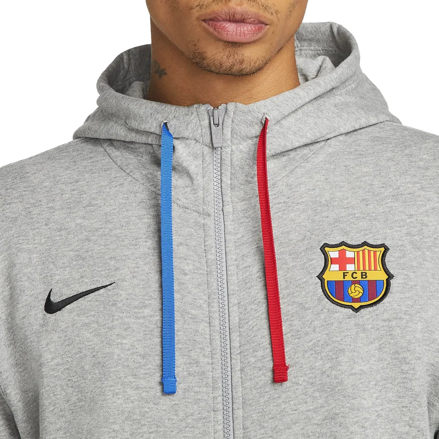 FC Barcelona light grey Casual fleece tracksuit 2022/23 - Nike