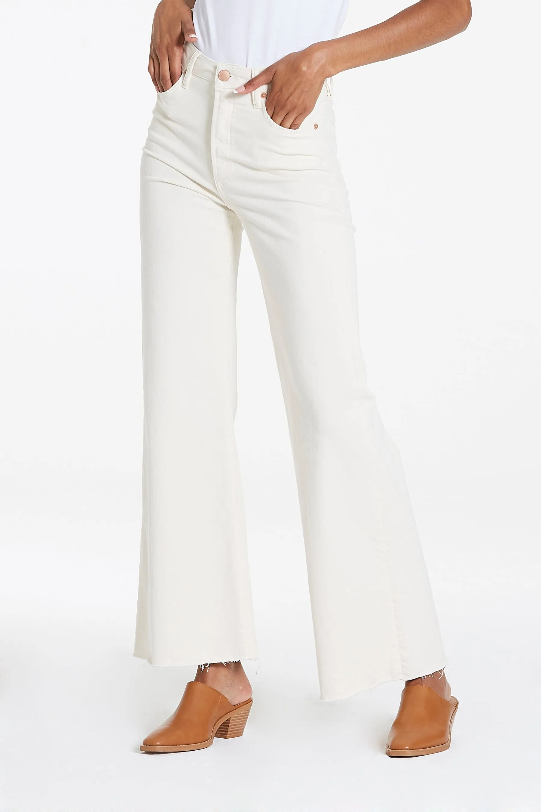 Fiona Super High Rise Wide Leg Jeans Wheat