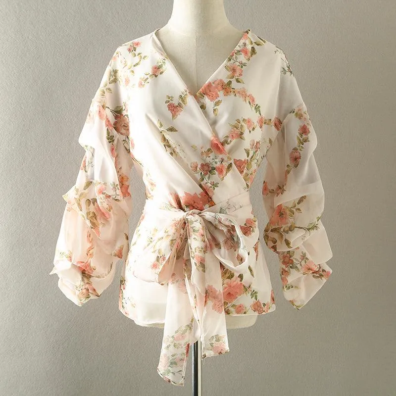 FLORAL DREAM WRAP TOP