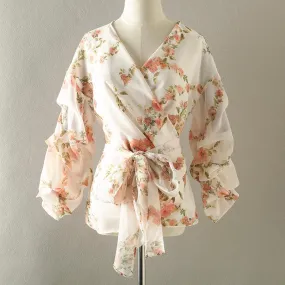 FLORAL DREAM WRAP TOP