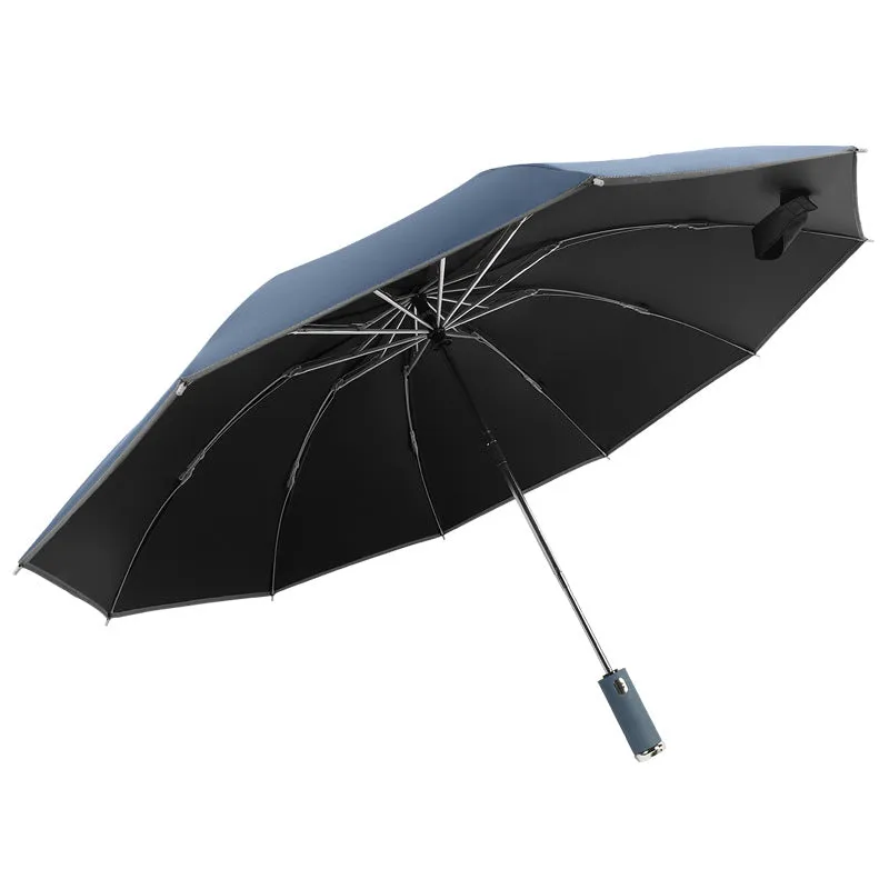 Fully automatic triple reflective edge umbrella