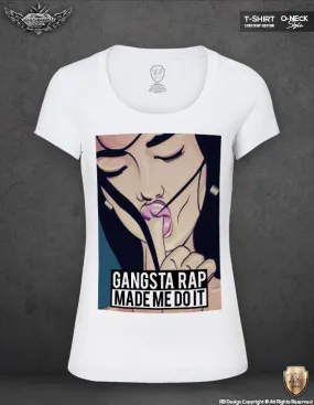 Gangsta Rap Made Me Do It Womens Sexy Girl T-shirt RB Design Tank Top WD269