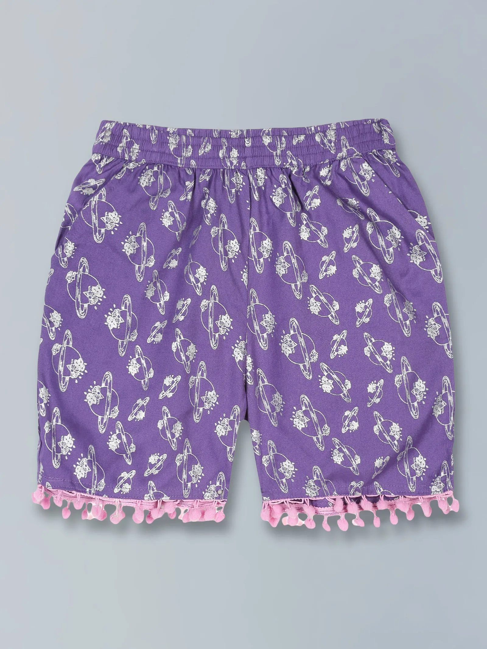 Girls AOP Print Shorts Pack of 3