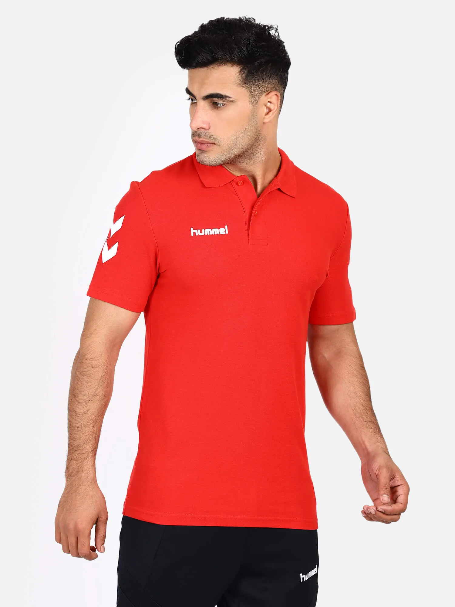 Go Cotton Polo Neck Cotton Rich Half Sleeve Solid Regular fit Cottonpoly T-shirt for Men Comfortable soft Breathable Fabric Stretchable for Everyday Use Ideal for Casual wear and officewear