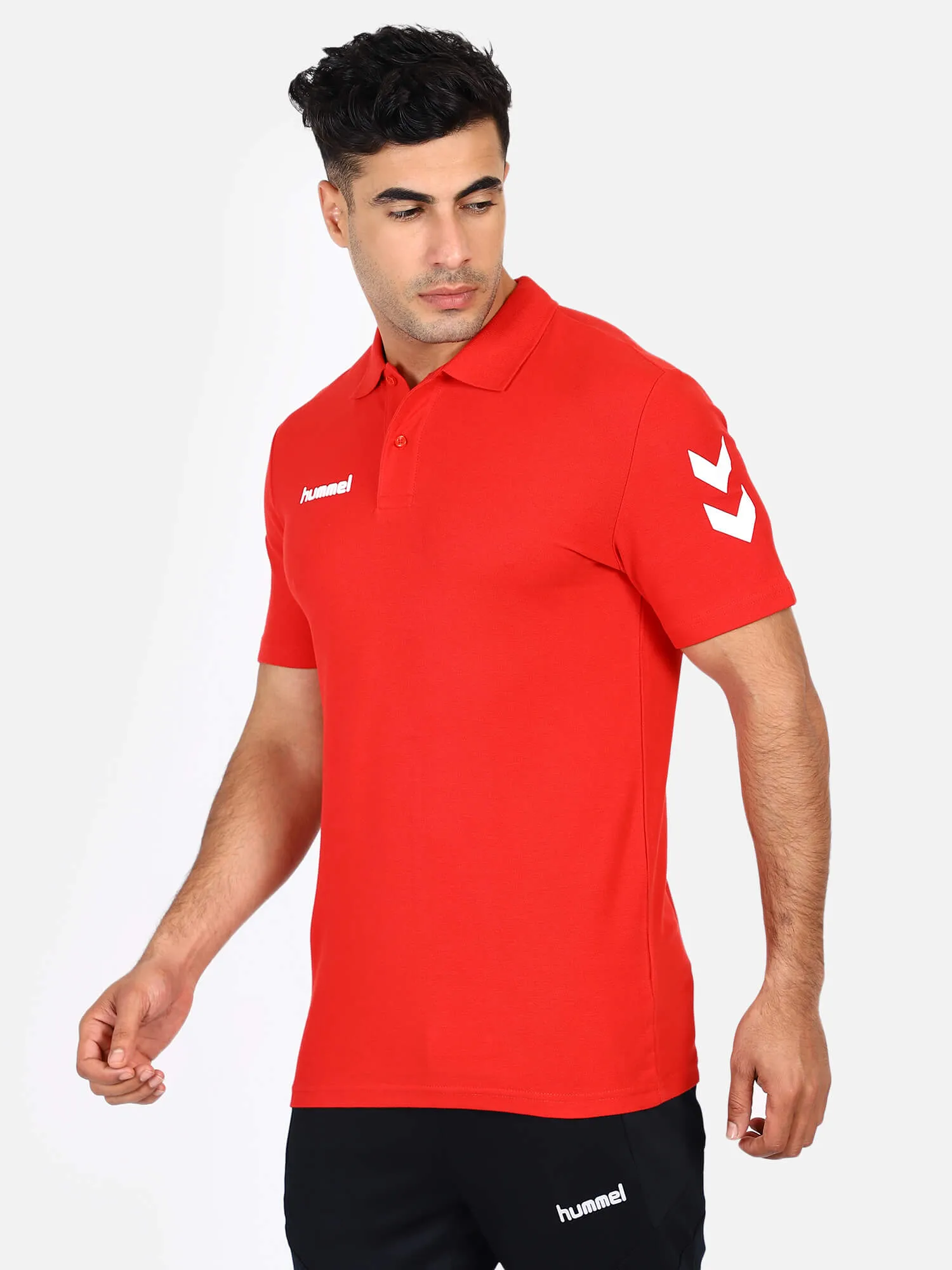 Go Cotton Polo Neck Cotton Rich Half Sleeve Solid Regular fit Cottonpoly T-shirt for Men Comfortable soft Breathable Fabric Stretchable for Everyday Use Ideal for Casual wear and officewear