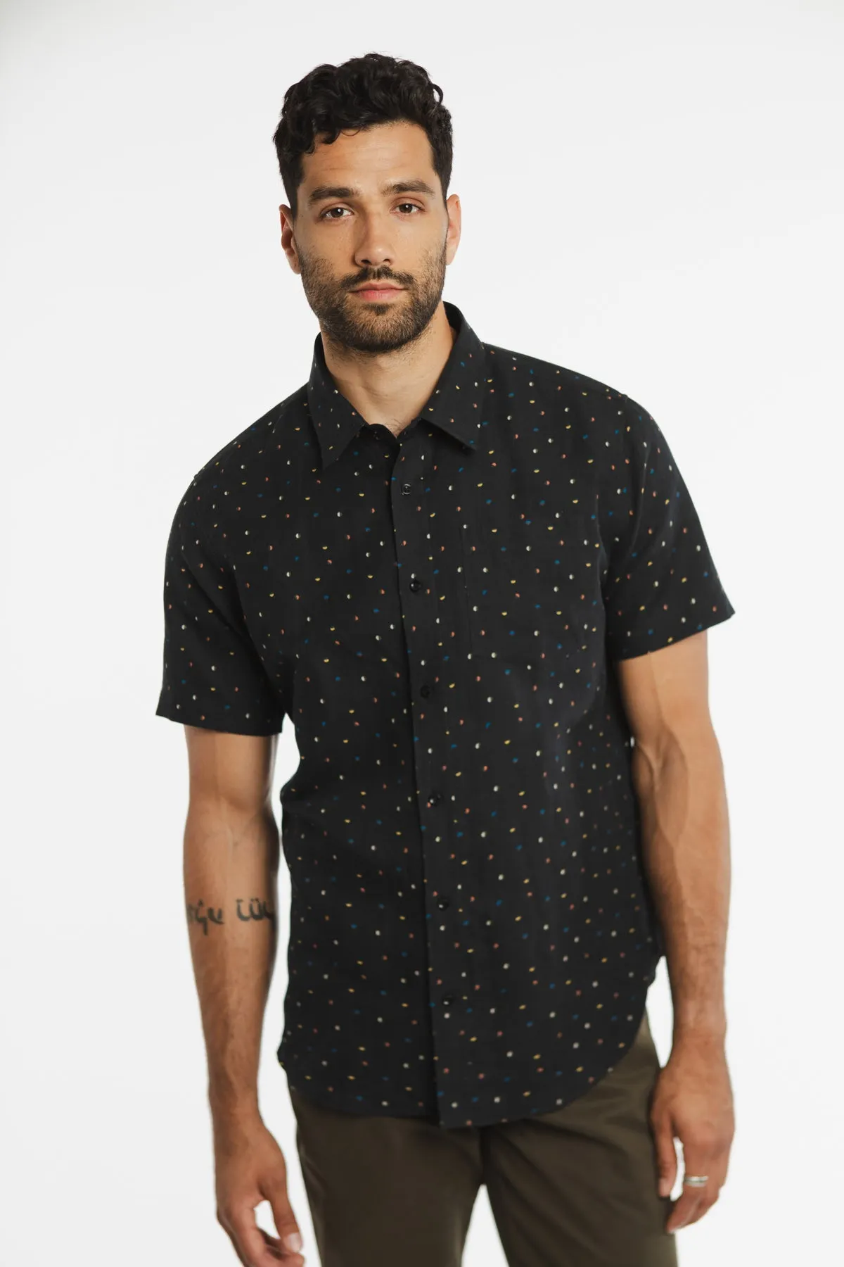 Harbor Slim Shirt / Midnight Dots