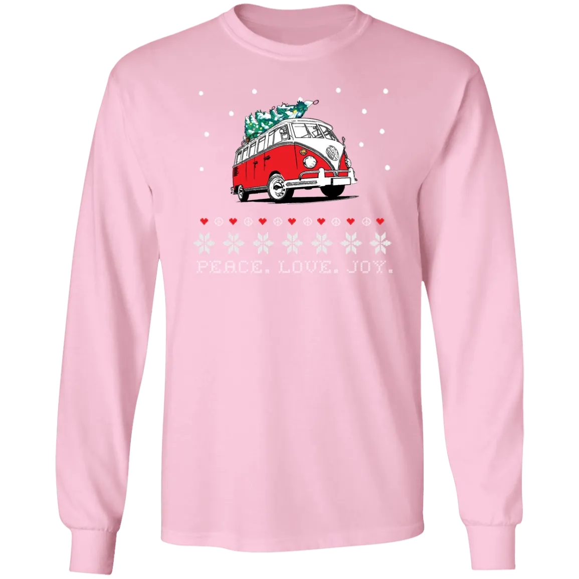 Hippie Van Holiday- Long Sleeves T-Shirt