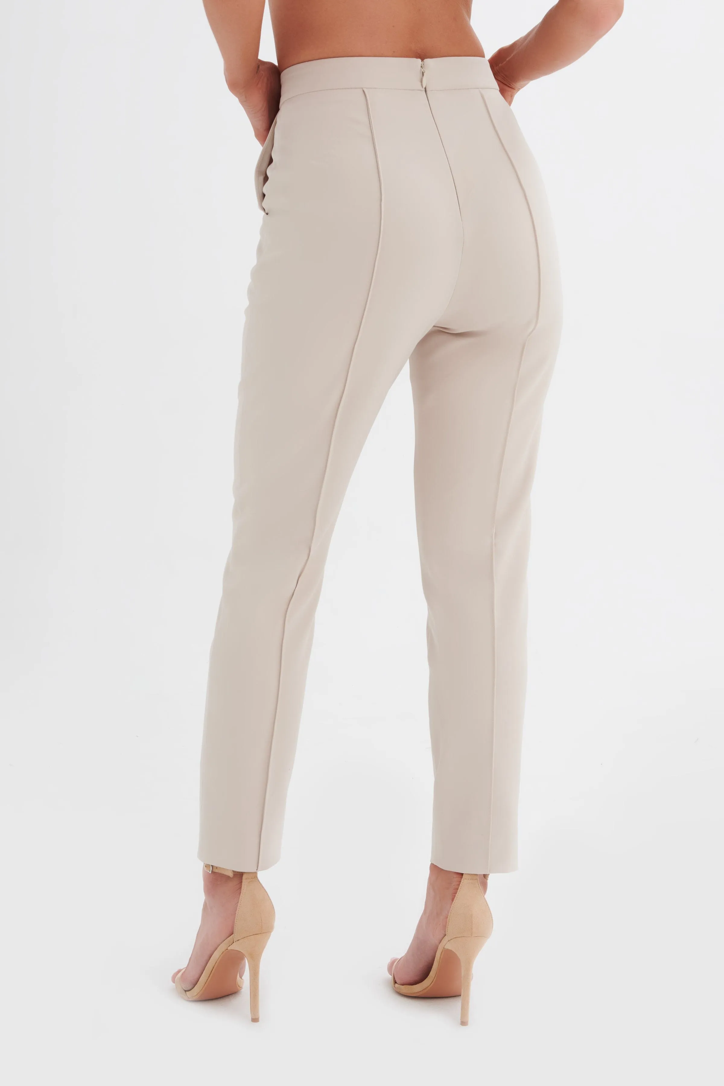 Luxurious JAYDE Champagne Tailored Trousers