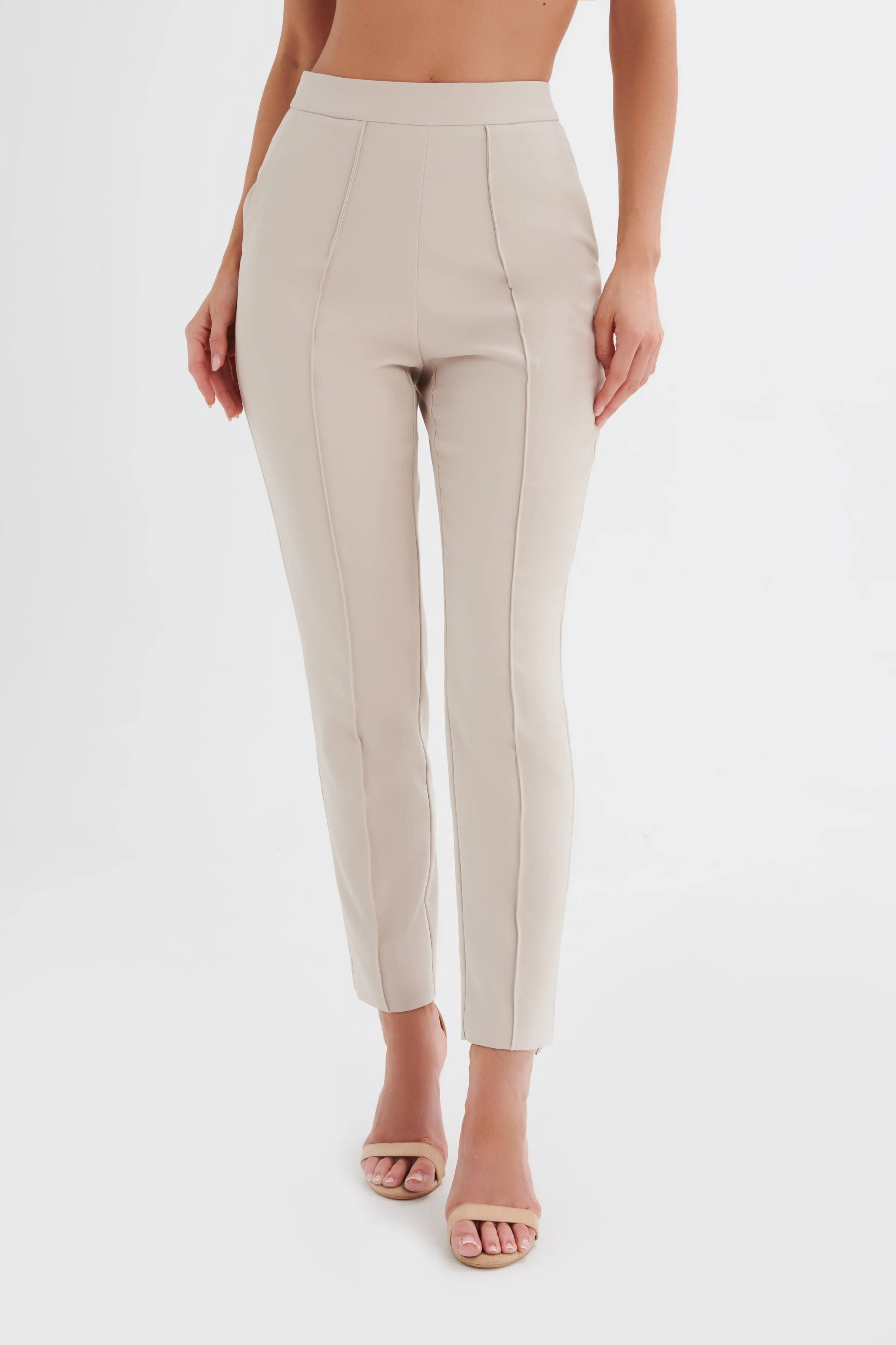 Luxurious JAYDE Champagne Tailored Trousers