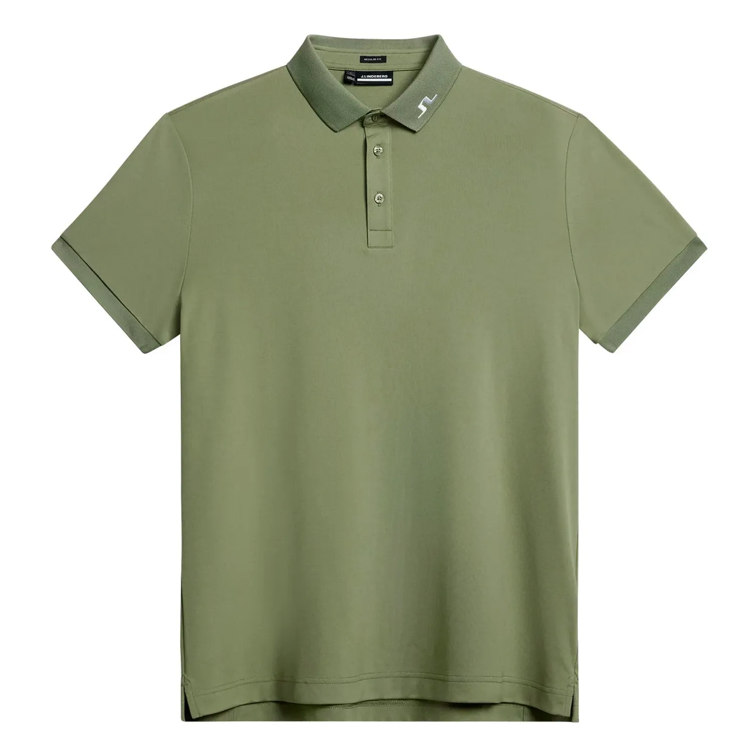 J.Lindeberg KV Golf Print Polo Shirt - Oil Green