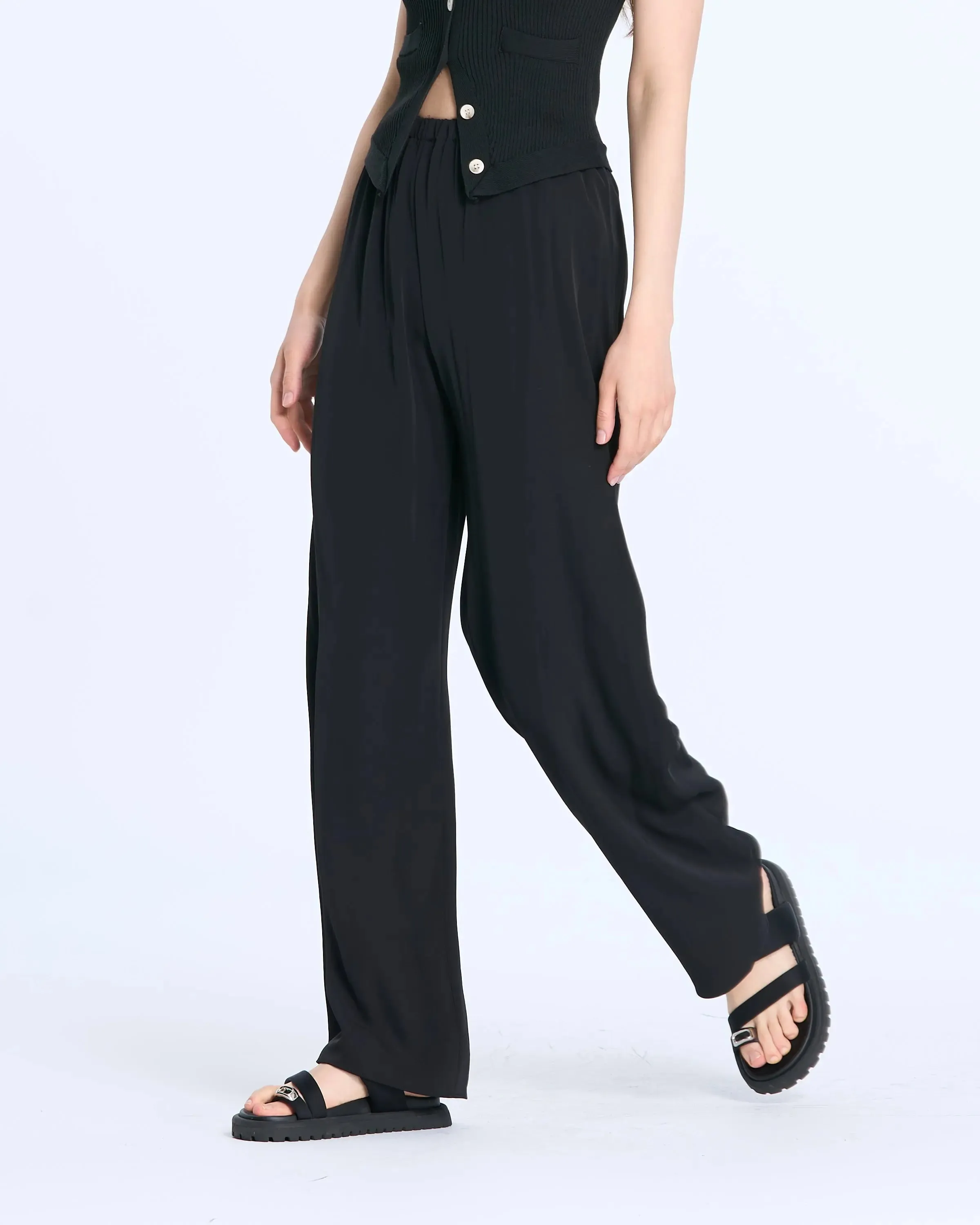 K0431 Basic Wide Leg Pants