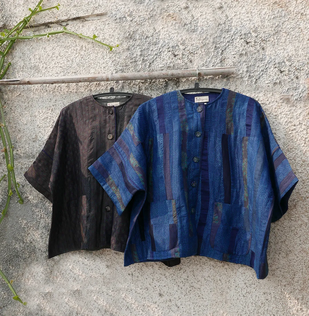 Kyoto Silk Re-purposed Cropped Jacket