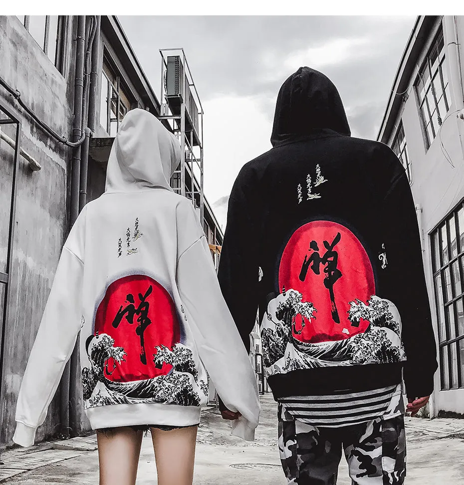 Letter Wave Hoodies