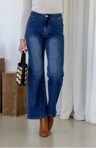 Max Wide Leg Jean Mid Blue