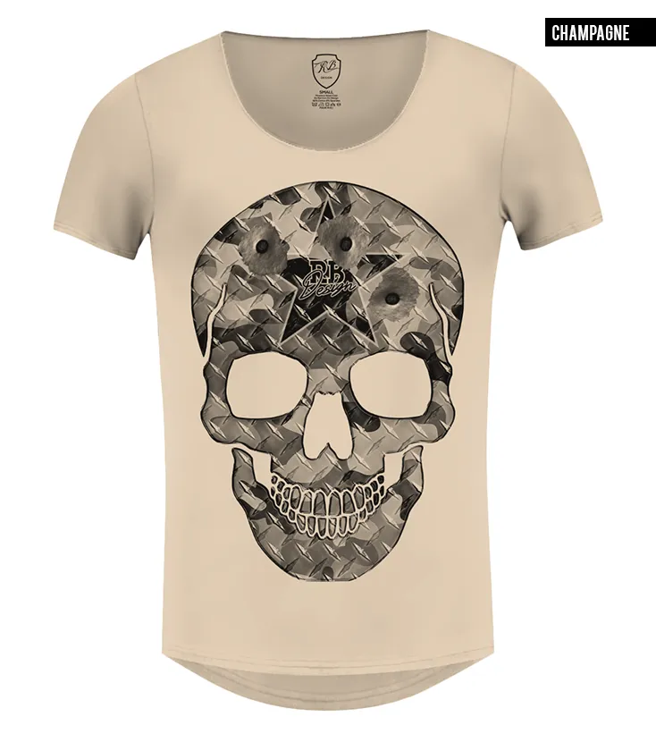 Men's T-shirt ARMY SKULL Camouflage Khaki Graphic Tee  / Color Option / MD706