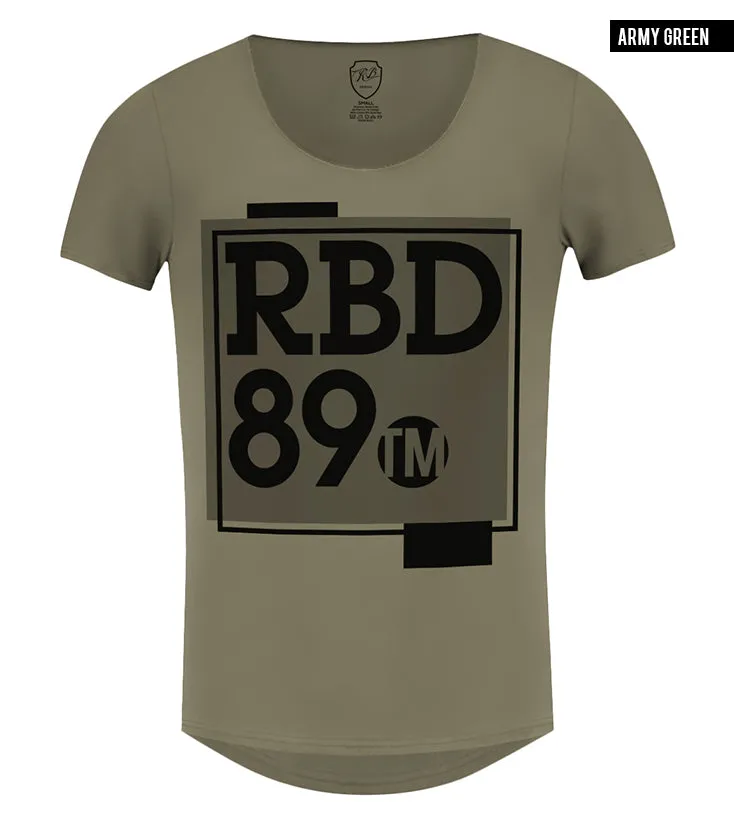 Men's T-shirt RBD Brand Cool Scoop Neck Muscle Fit Tee / Color Option / MD799