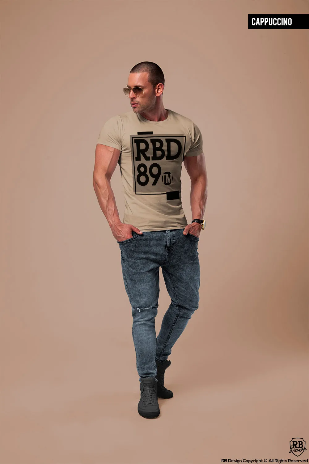 Men's T-shirt RBD Brand Cool Scoop Neck Muscle Fit Tee / Color Option / MD799