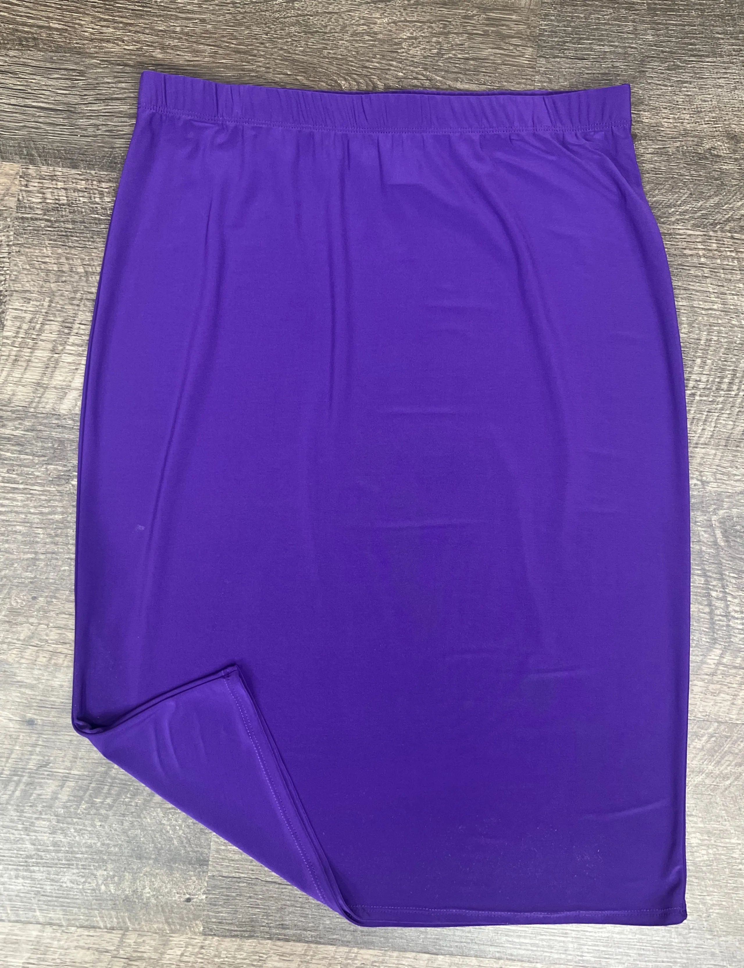 Miss Amy Pencil Skirt (Regular & Plus)- Purple