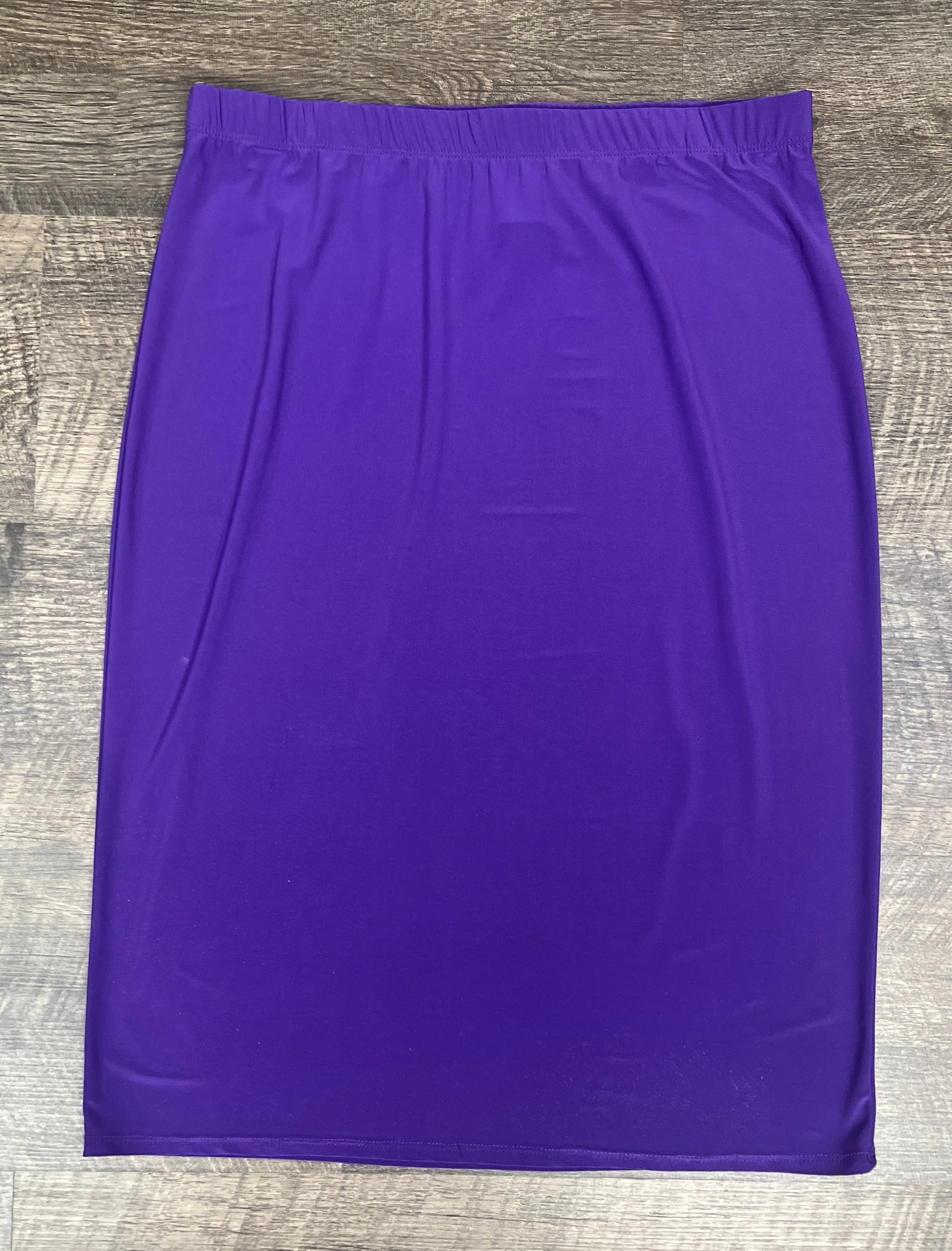 Miss Amy Pencil Skirt (Regular & Plus)- Purple