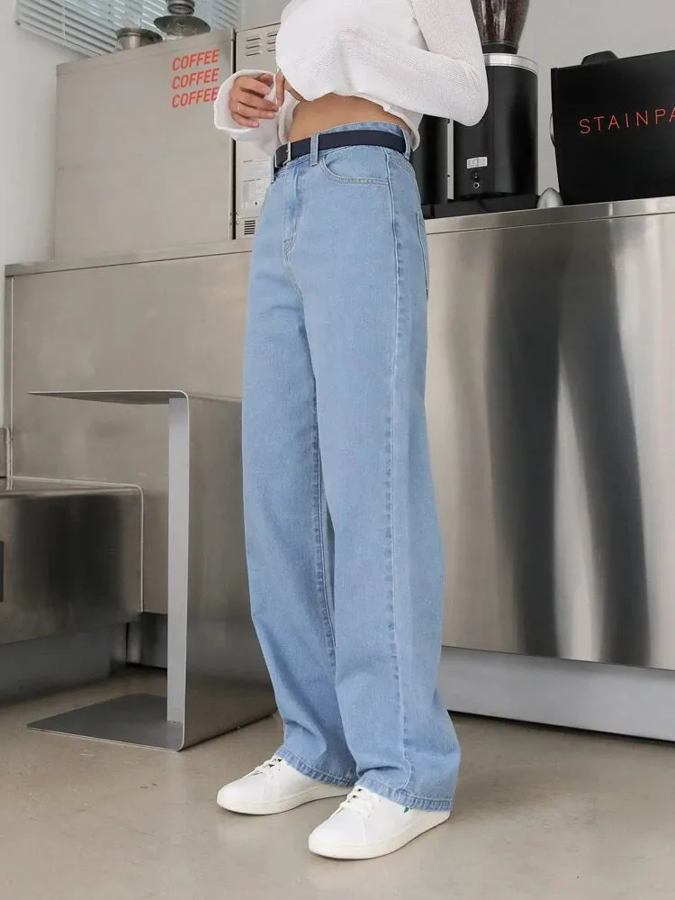 Mom Flare Wide Leg High Rise Jeans