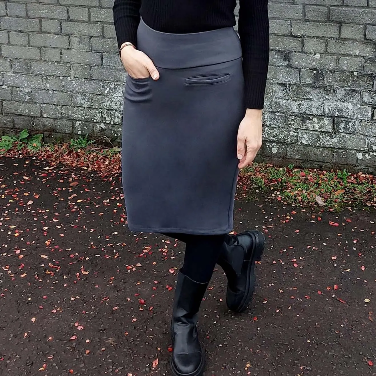 Pencil Skirt - Slate Gray