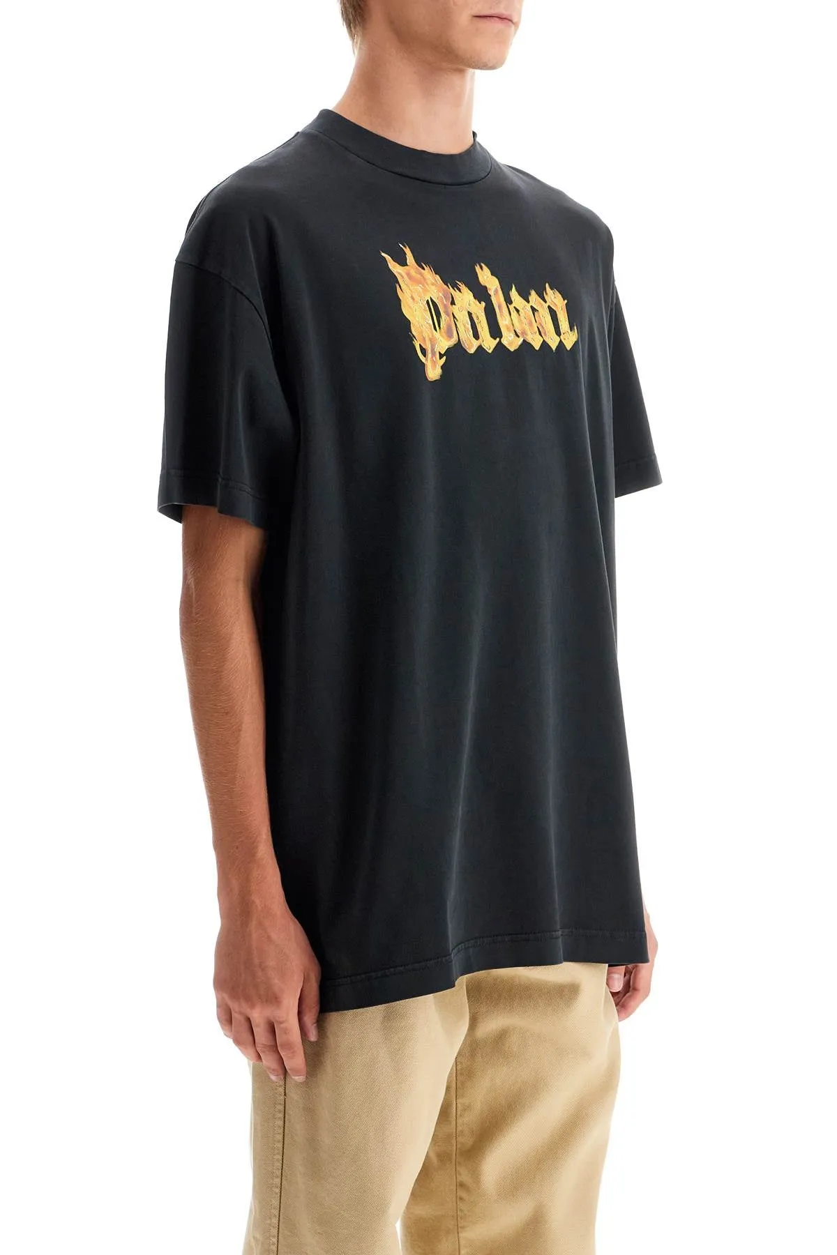 "burning logo t-shirt