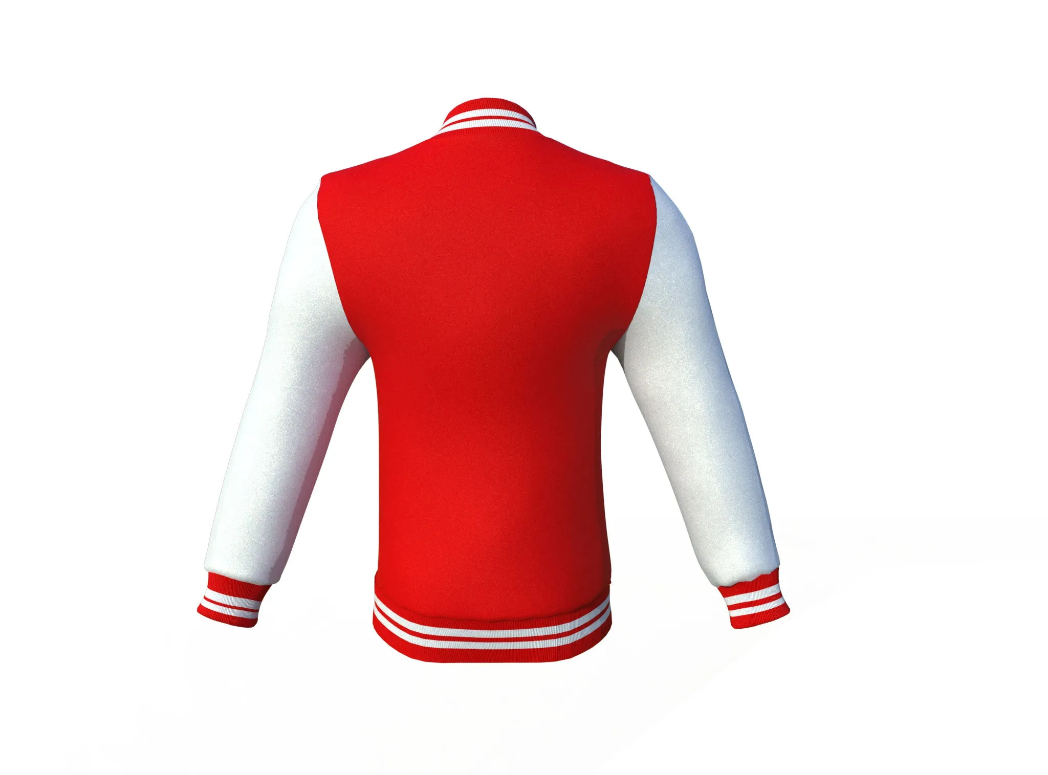 Red Varsity Letterman Jacket with White Sleeves