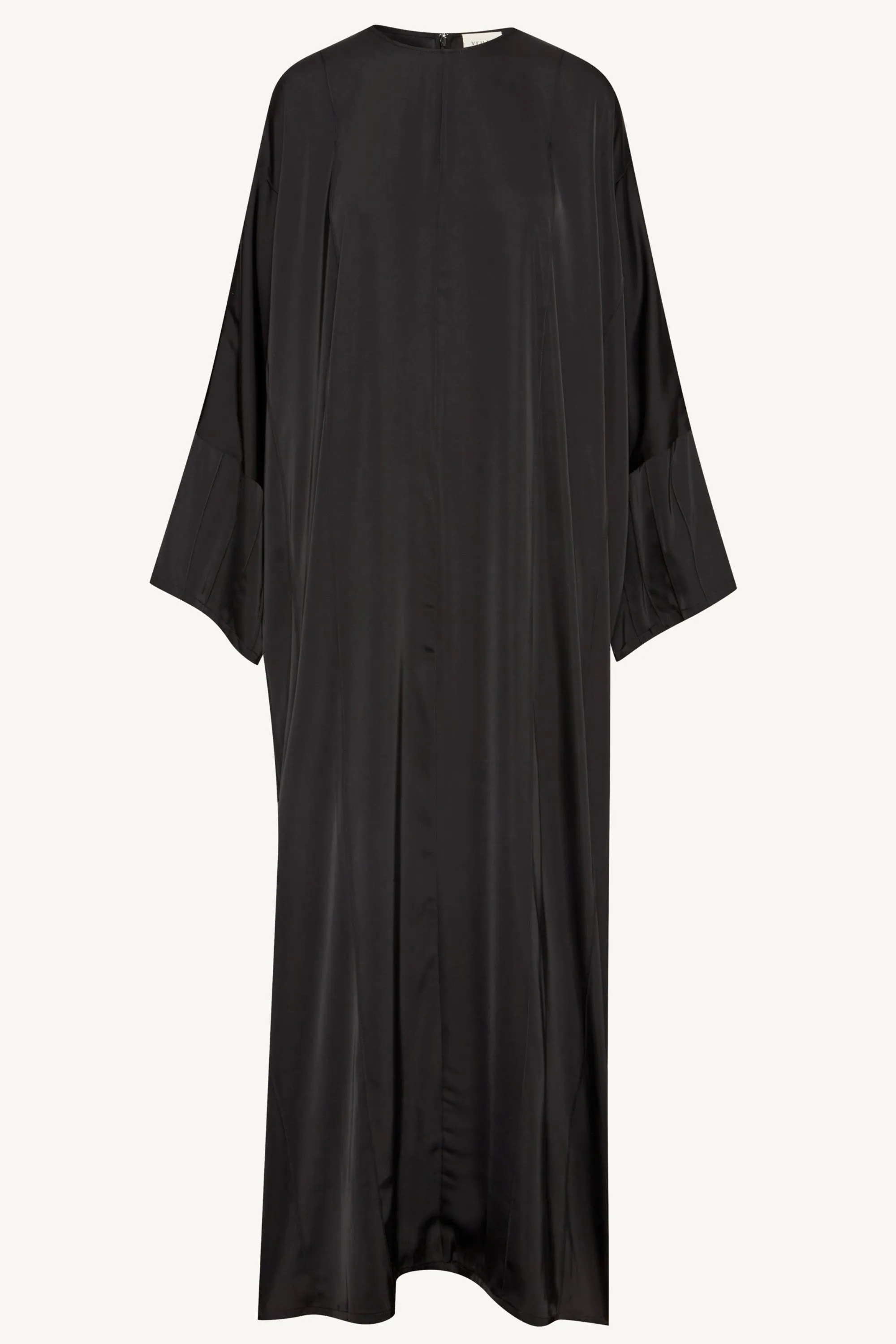 Sidrah Satin Kaftan - Black