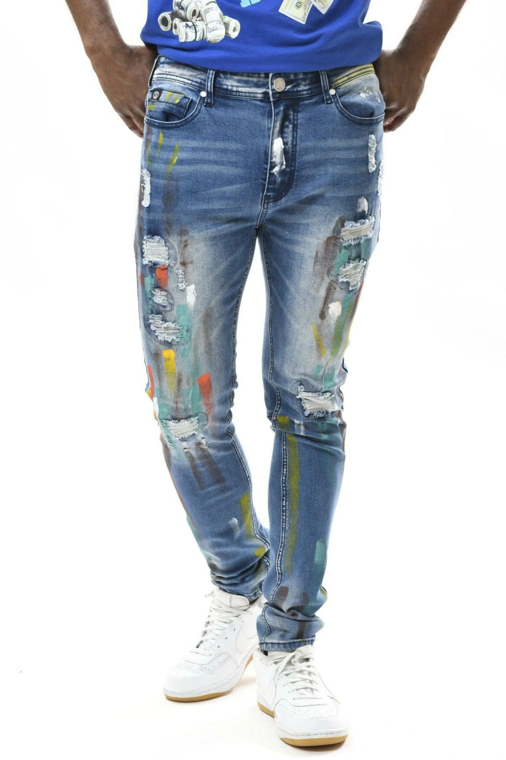 SIGNED & SEALED TAPER DENIM JEANS