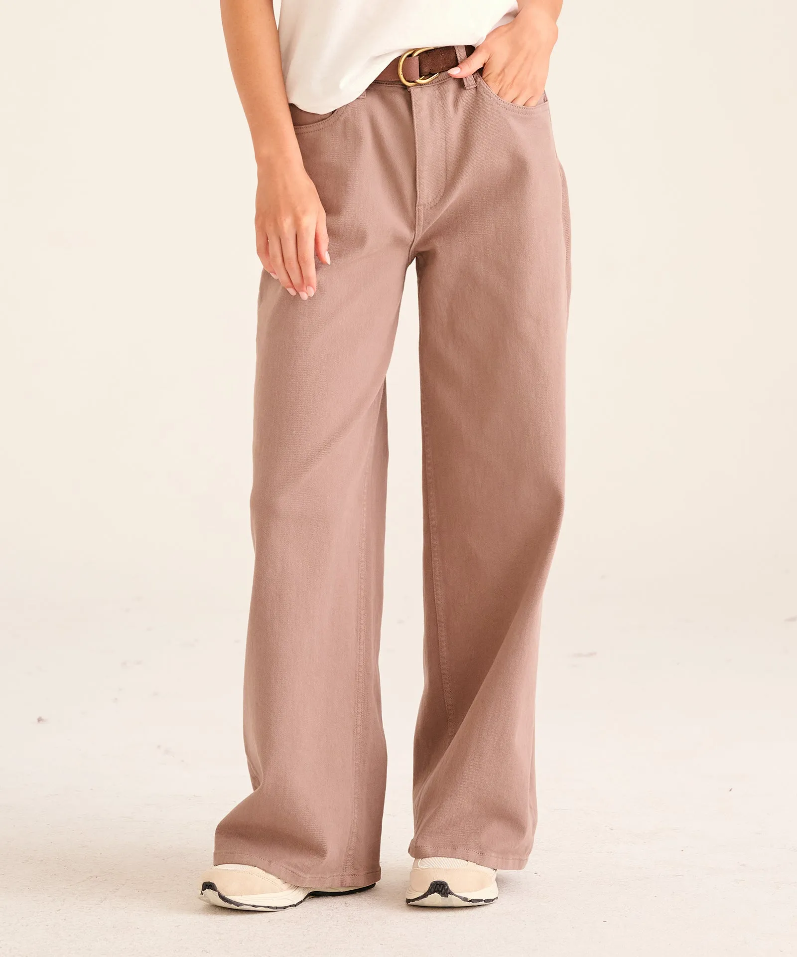 Soft Denim Wide Leg Pant