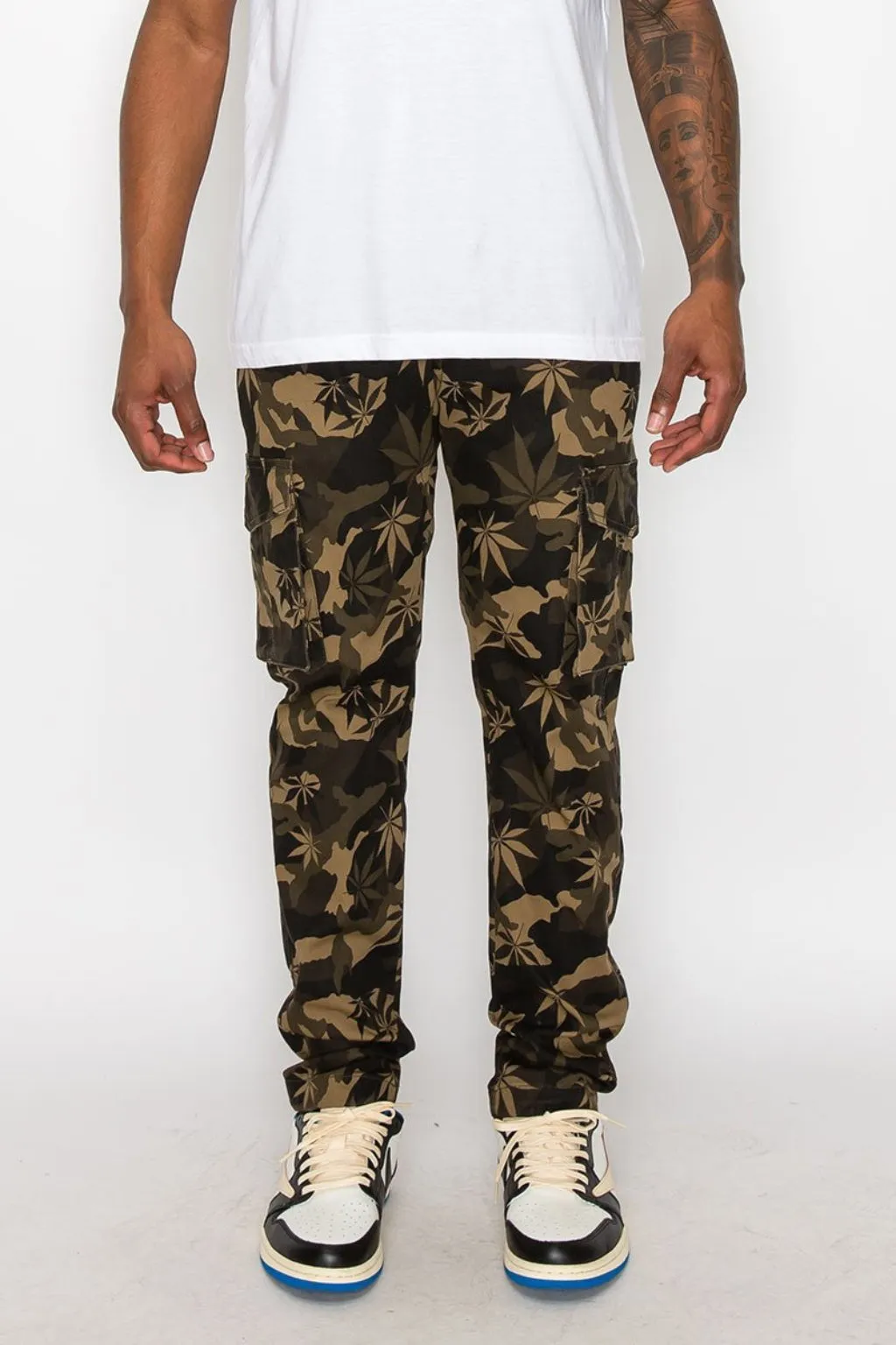 Stitch Relaxed Camo Leaf Cargo Jeans