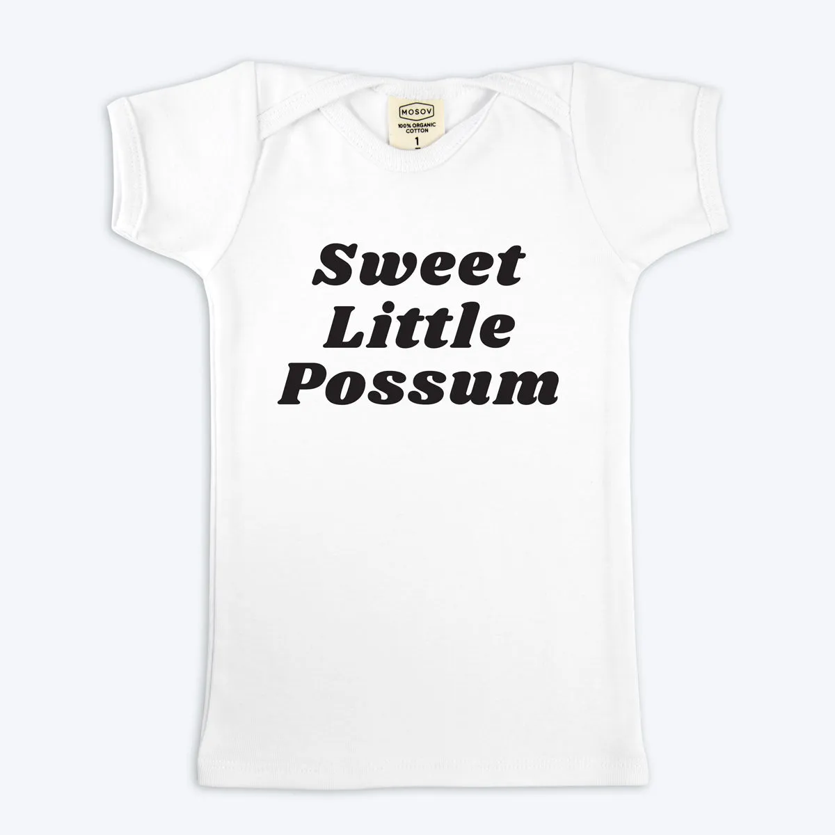 Sweet Little Possum Organic Baby T-shirt - White