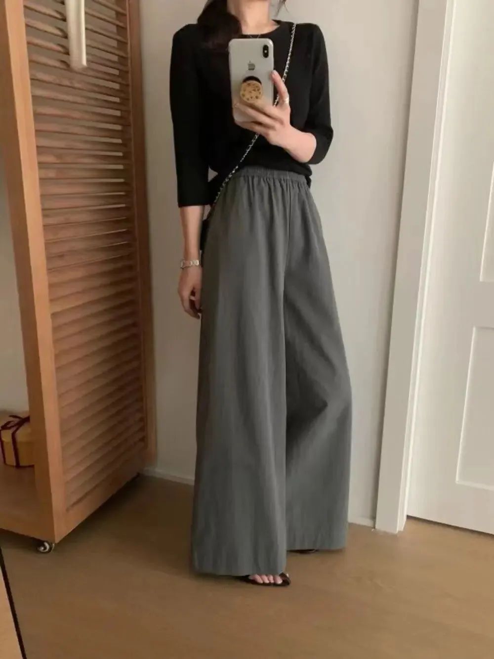 T3293 Straight Wide-leg Pants