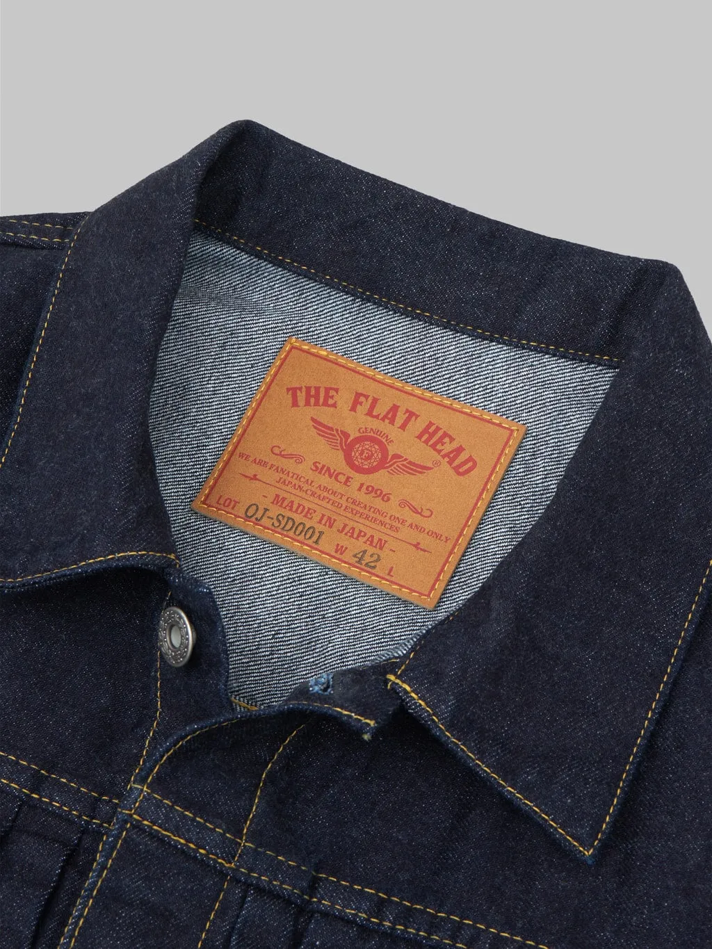 Premium Flat Head 12oz Denim Jacket for Men - Classic 40s Style