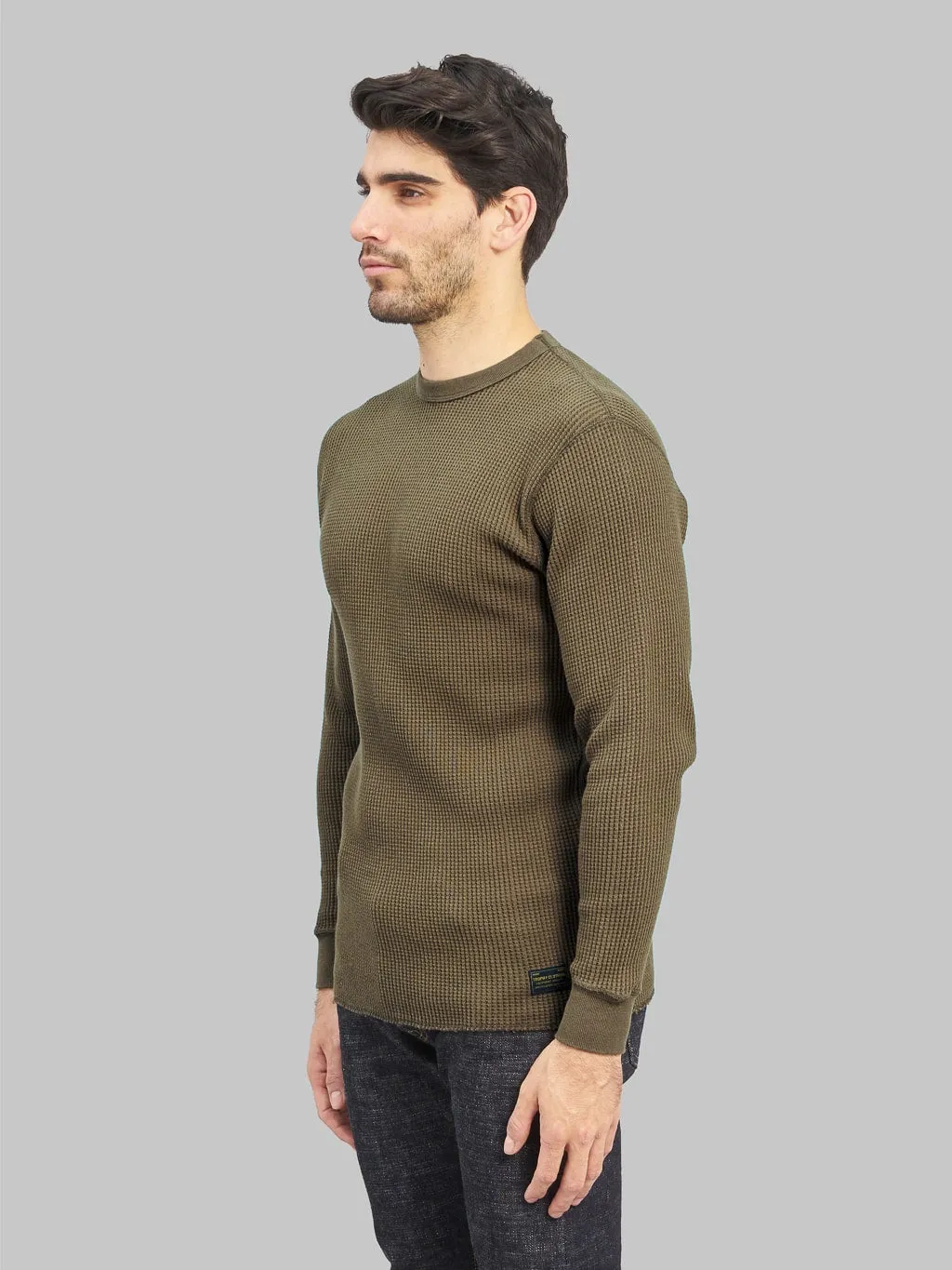 Trophy Clothing Heavy Waffle Mil Long Sleeve Tee Olive