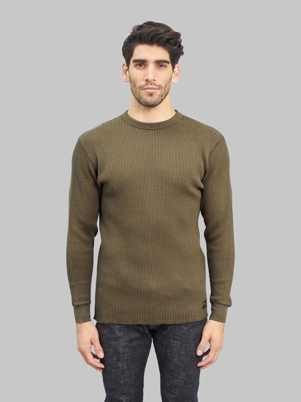 Trophy Clothing Heavy Waffle Mil Long Sleeve Tee Olive