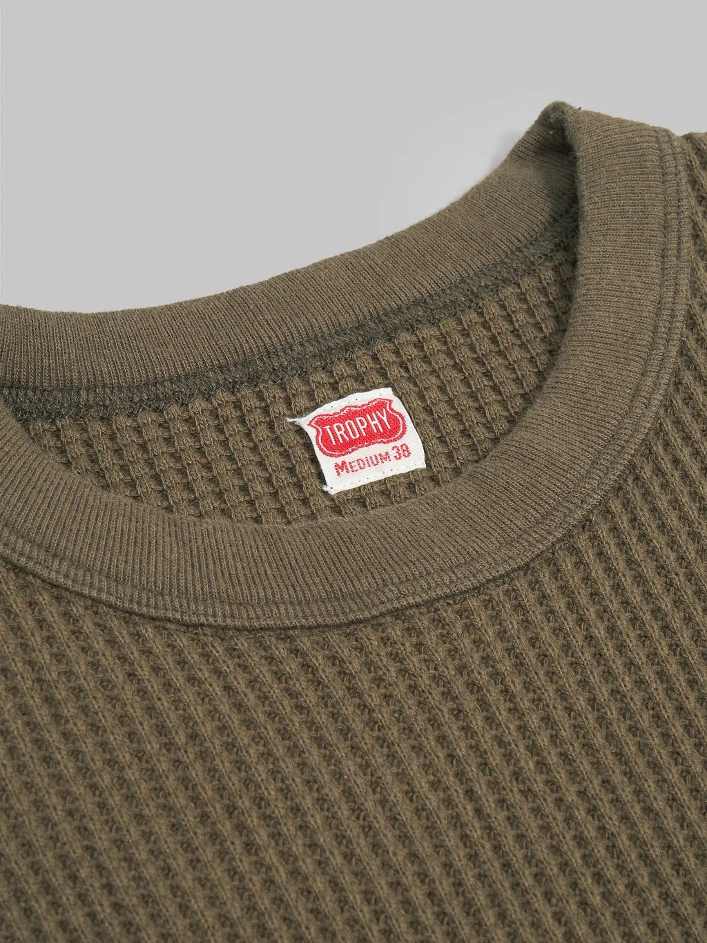 Trophy Clothing Heavy Waffle Mil Long Sleeve Tee Olive