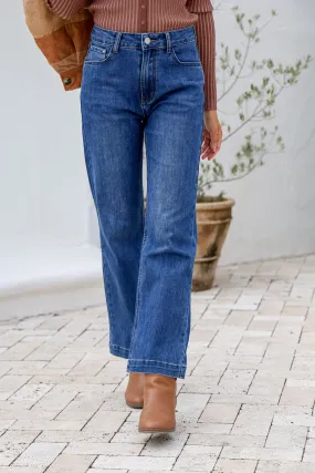 Wide Leg Jean Mid Blue